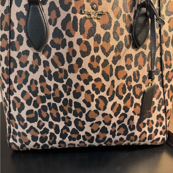 Kate Spade Animal Print Tote with Black Accents - Picture 2 of 3